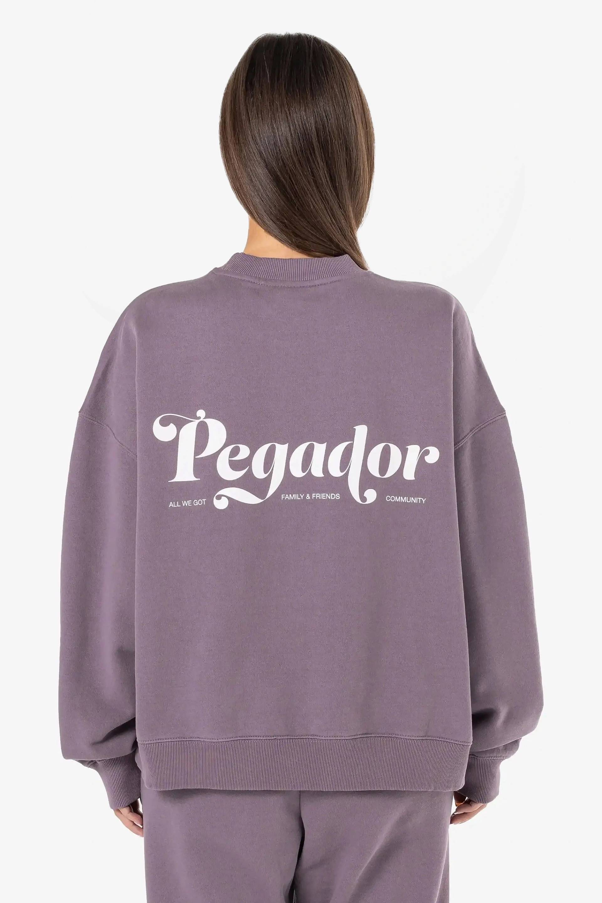 Sienna Oversized Sweater Washed Dusty Grape von PEGADOR®