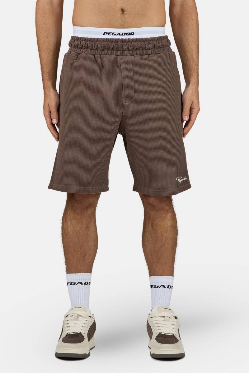 Signar Heavy Rib Shorts Washed Cozy Brown Unbleached von PEGADOR®