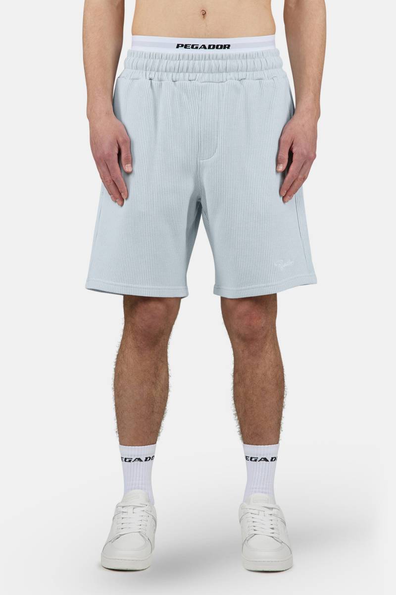 Signar Heavy Rib Shorts Washed Dream Blue Unbleached von PEGADOR®