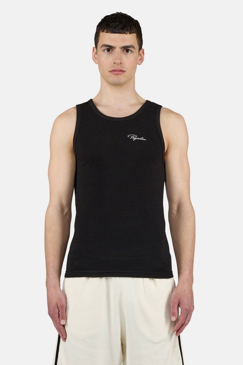 Signar Waffle Undershirt Washed Black Unbleached von PEGADOR®