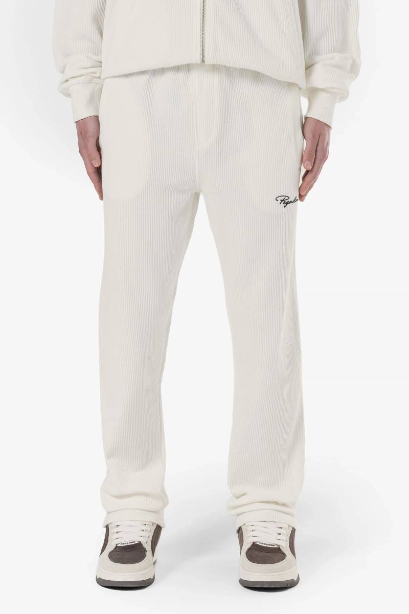 Signar Wide Rib Pants Washed Warm White Black von PEGADOR®