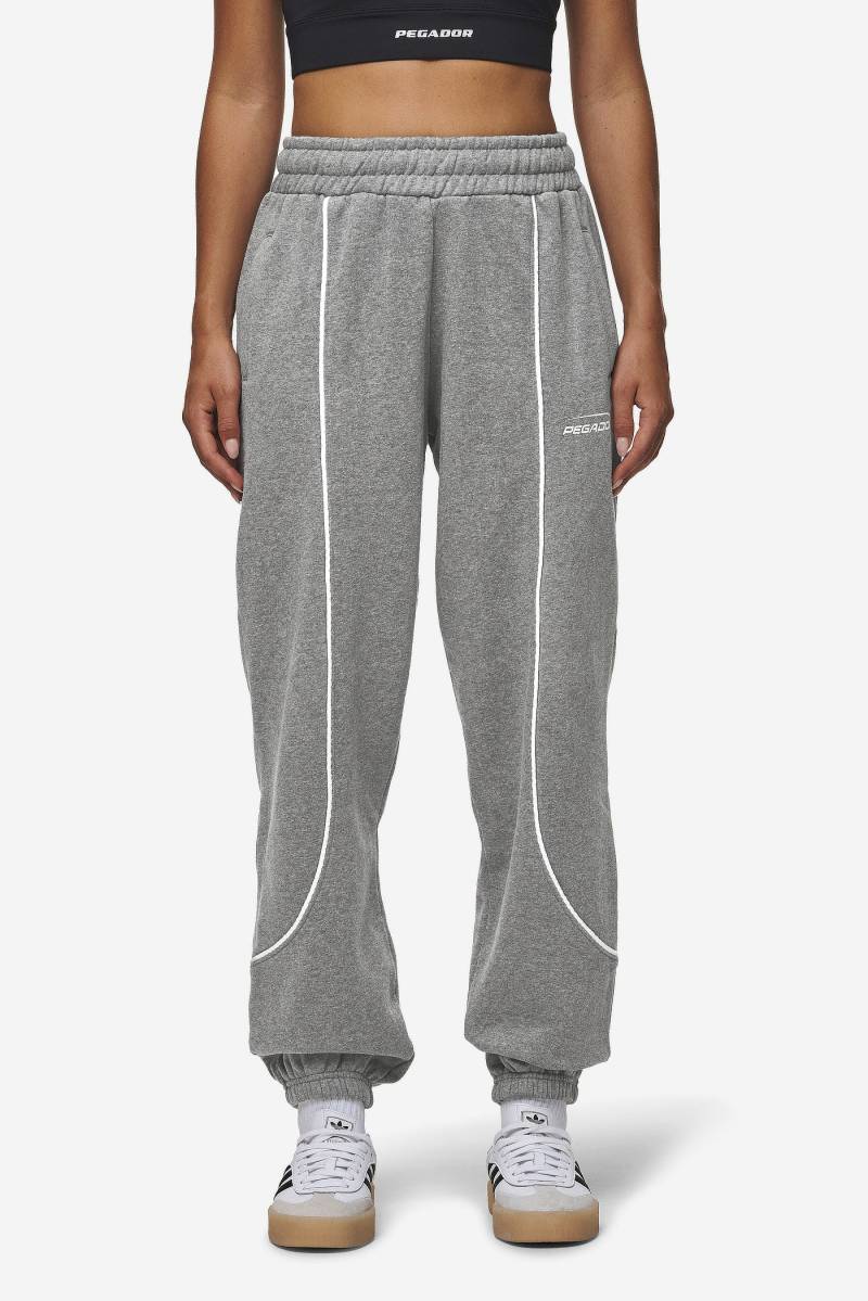 Silvi High Waisted Sweat Pants Deep Grey Melange von PEGADOR®