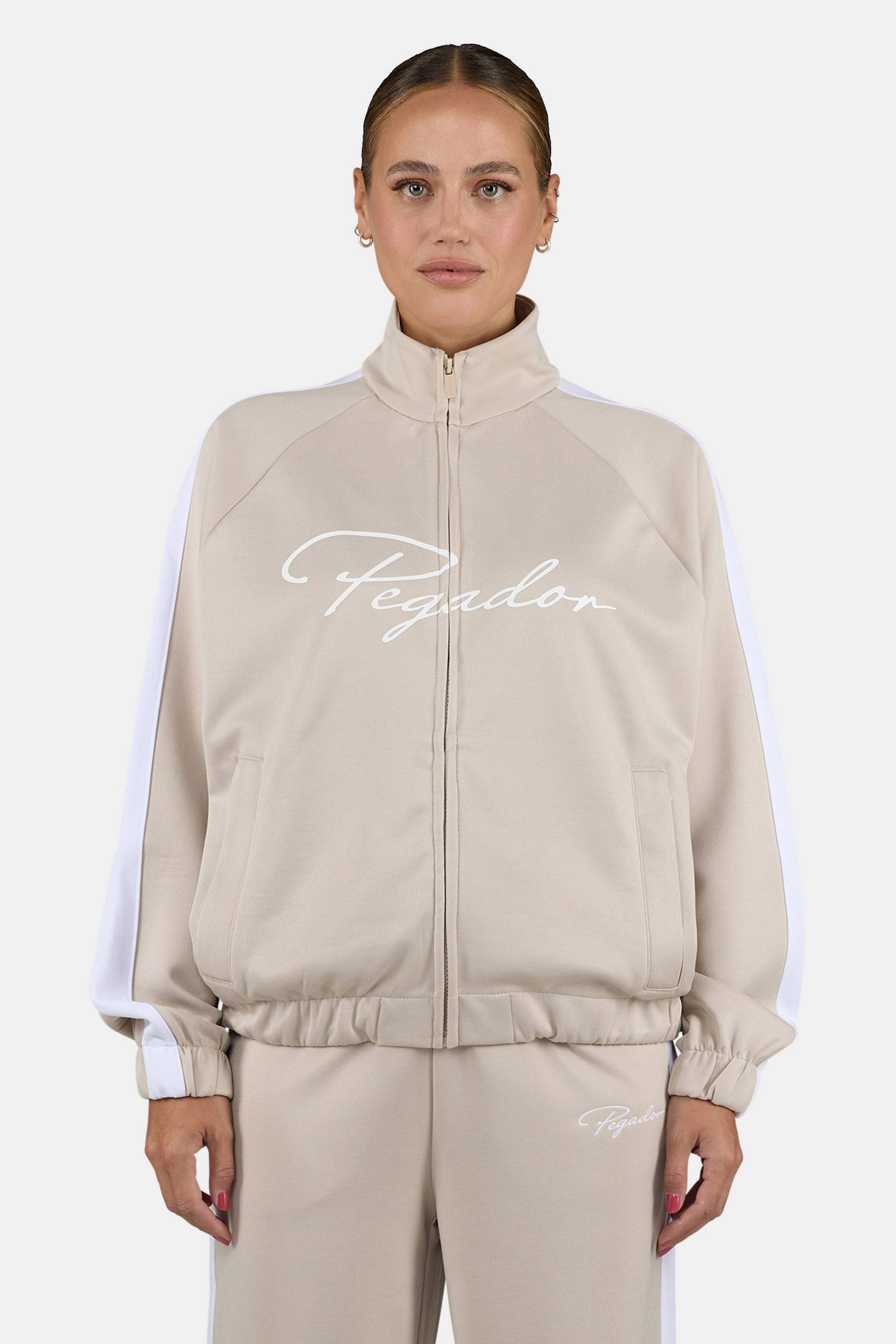 Soboya Track Jacket Light Beige White von PEGADOR®