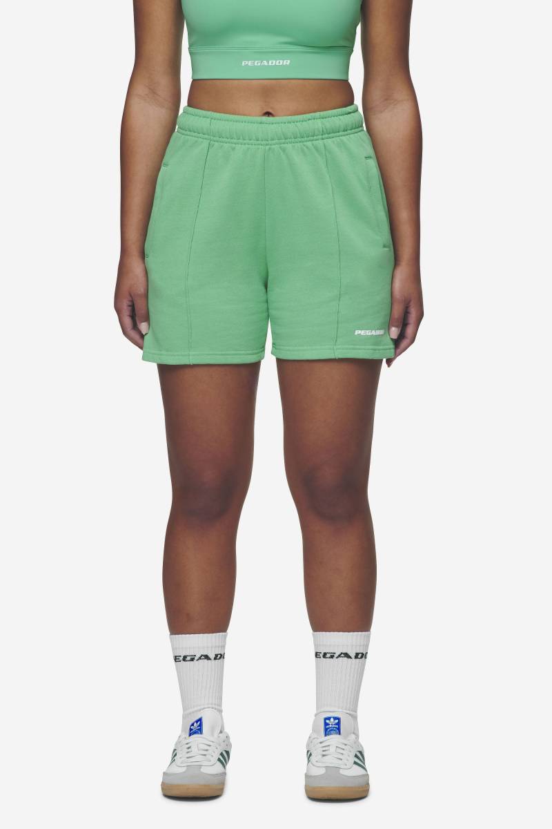 Sully High Waisted Shorts Washed Peppermint Green White Gum von PEGADOR®