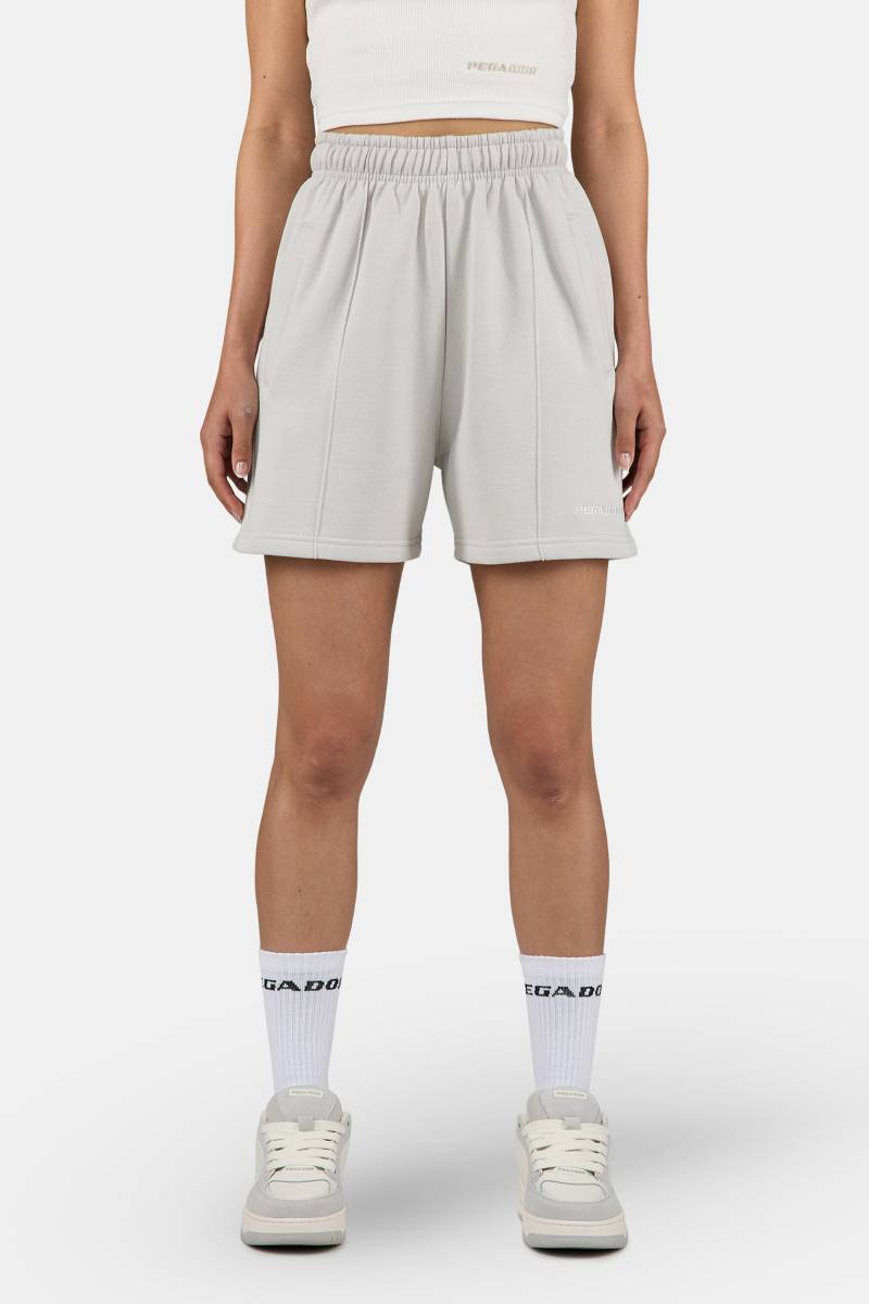 Sully High Waisted Shorts Washed Pure Grey White von PEGADOR®