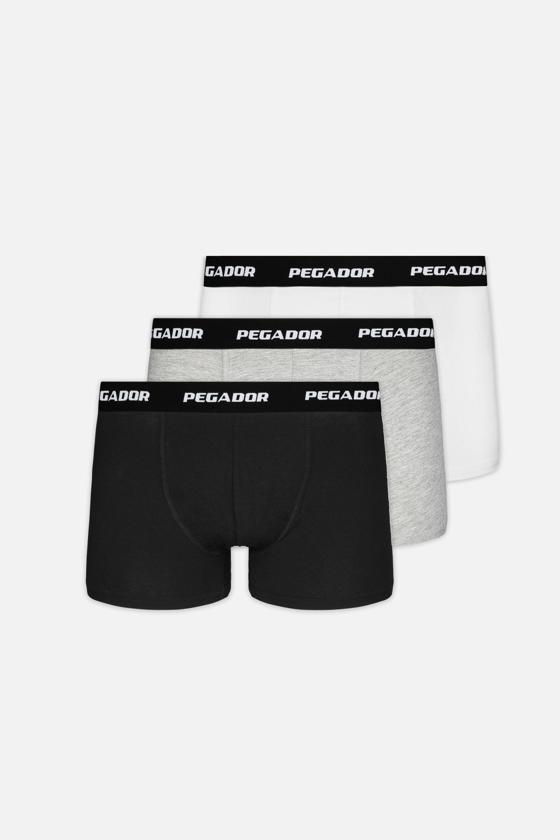Tantun Boxershorts 3 Pack Black Grey Melange White von PEGADOR®