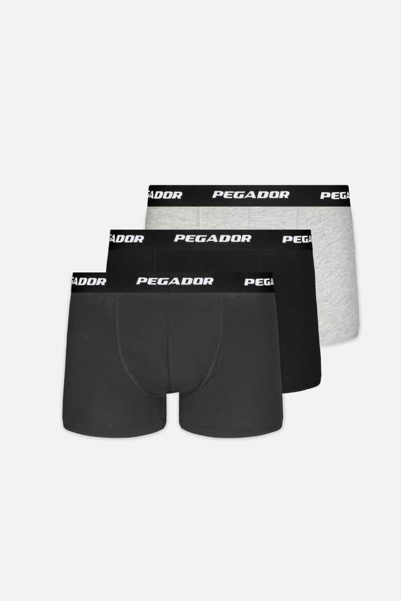 Tantun Boxershorts 3 Pack Grey Melange Black Anthracite von PEGADOR®