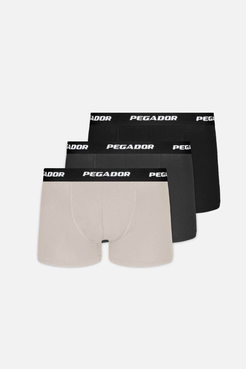 Tantun Boxershorts 3 Pack Light Beige Anthracite Black von PEGADOR®