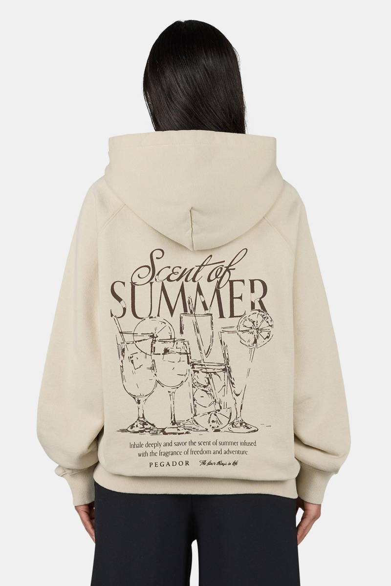 Tapo Oversized Raglan Hoodie Washed Light Beige von PEGADOR®