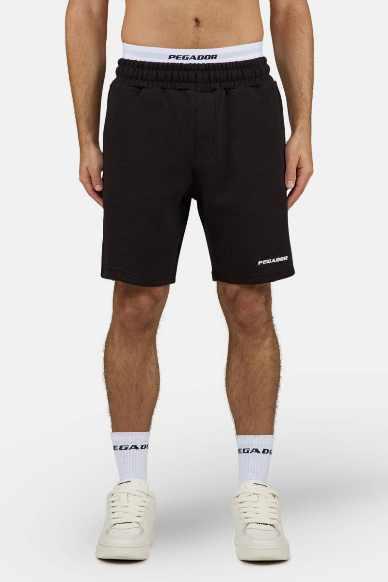 Tate Structured Shorts Washed Black White von PEGADOR®