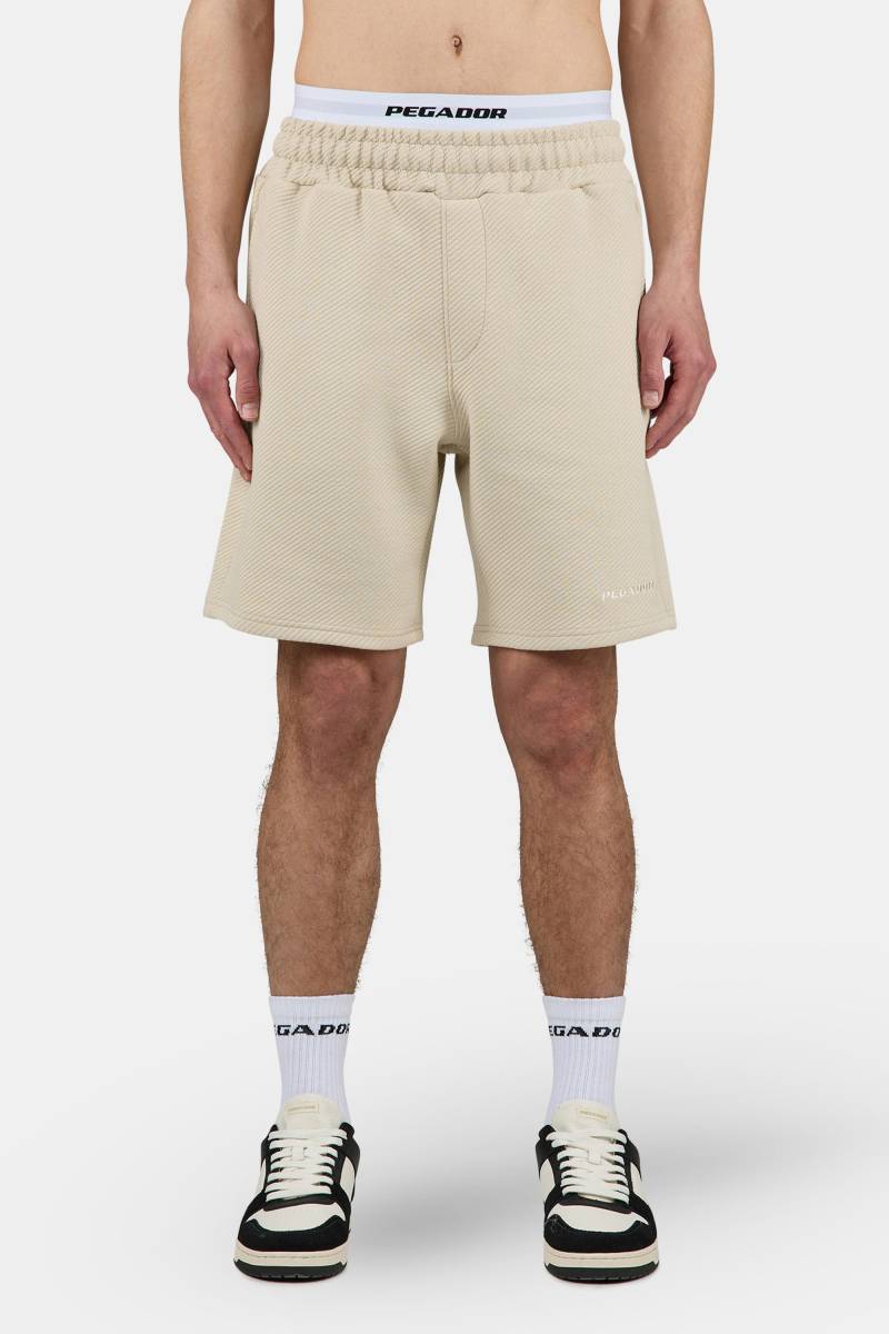 Tate Structured Shorts Washed Light Beige von PEGADOR®