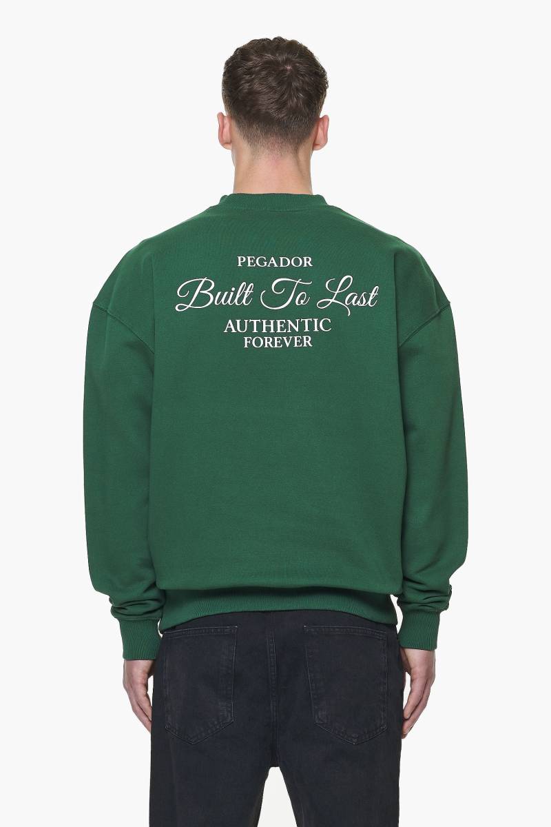 Tavery Oversized Sweater Vintage Washed British Green von PEGADOR®