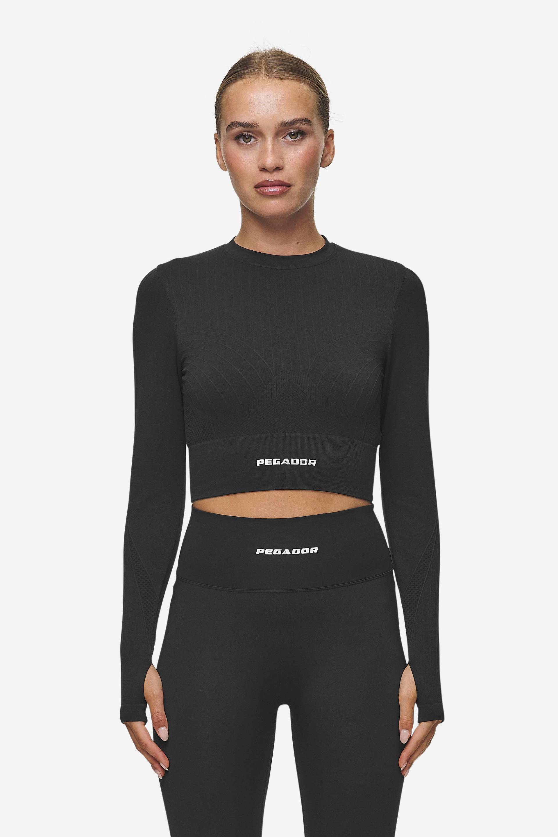 Telly Rib Longsleeve Washed Black von PEGADOR®