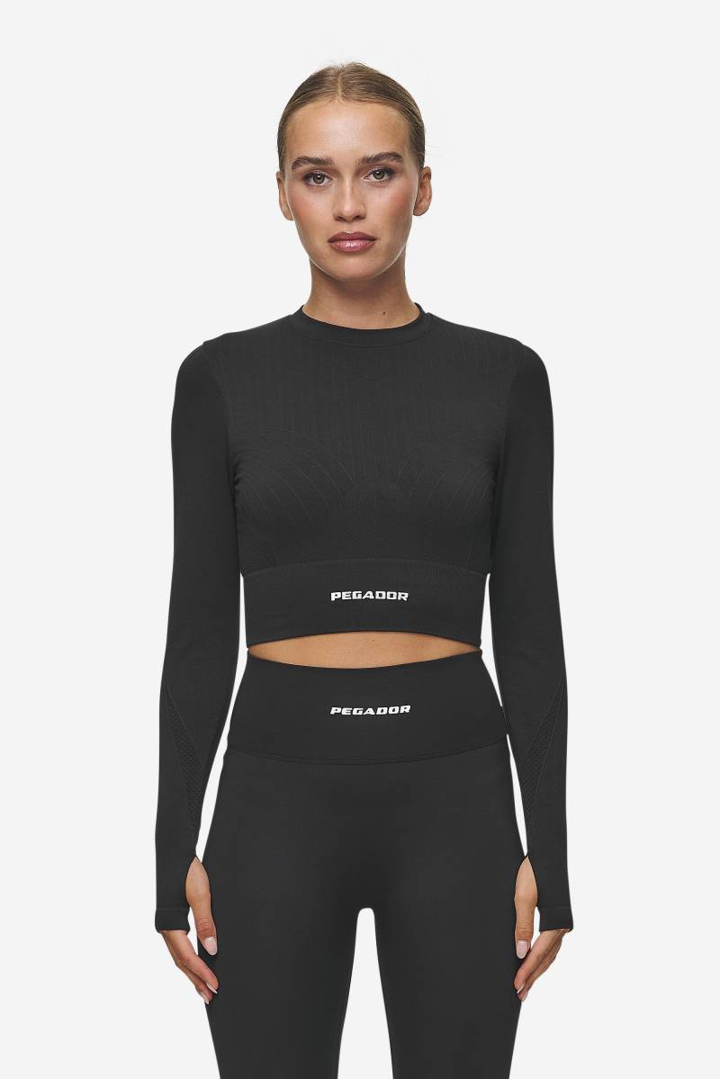 Telly Rib Longsleeve Washed Black von PEGADOR®