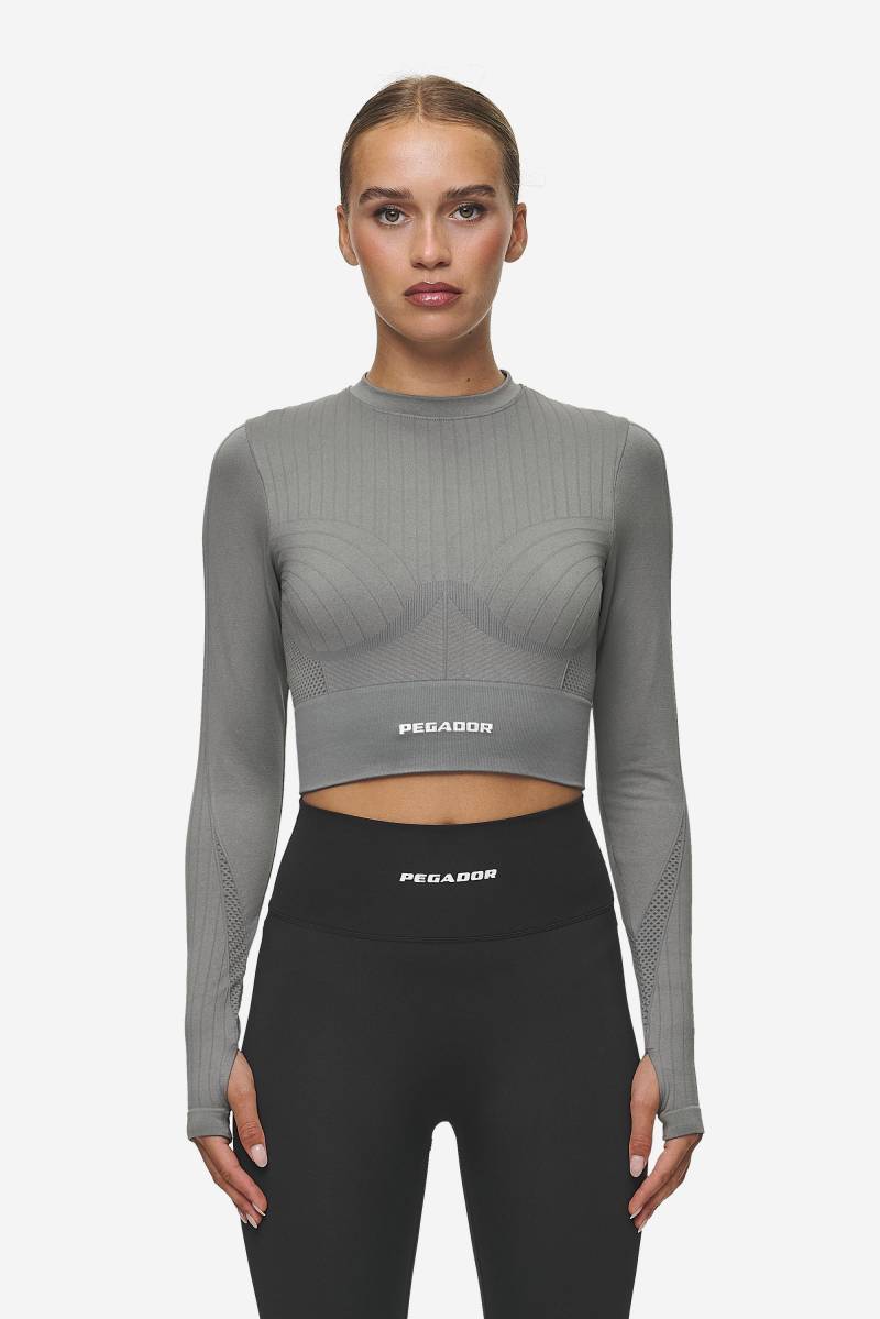 Telly Rib Longsleeve Washed Deep Grey von PEGADOR®