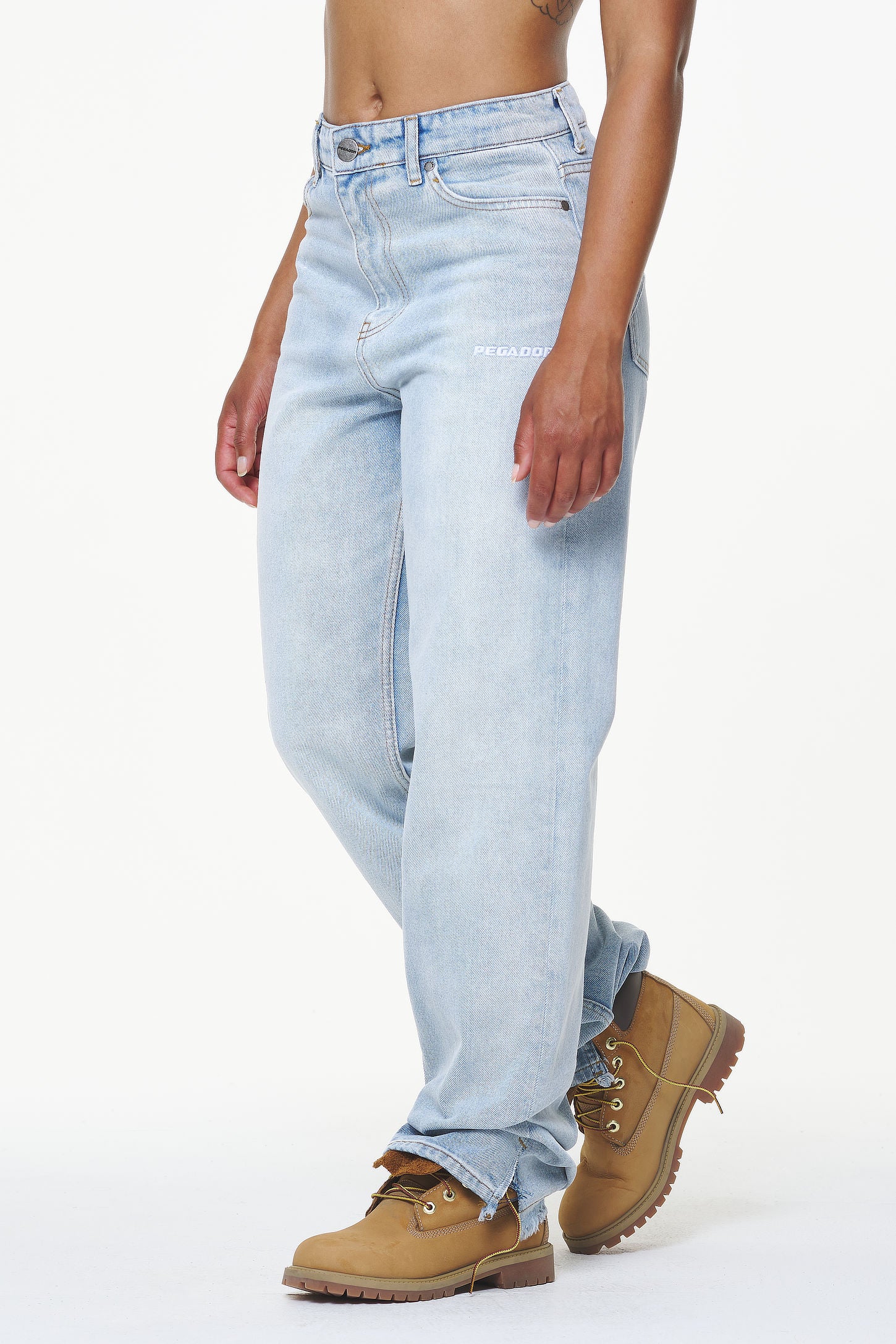 Terrance Wide Jeans Washed Light Blue von PEGADOR®