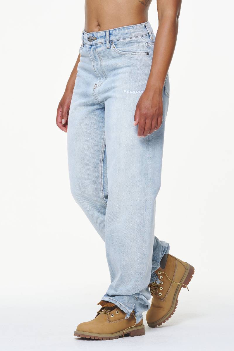 Terrance Wide Jeans Washed Light Blue von PEGADOR®