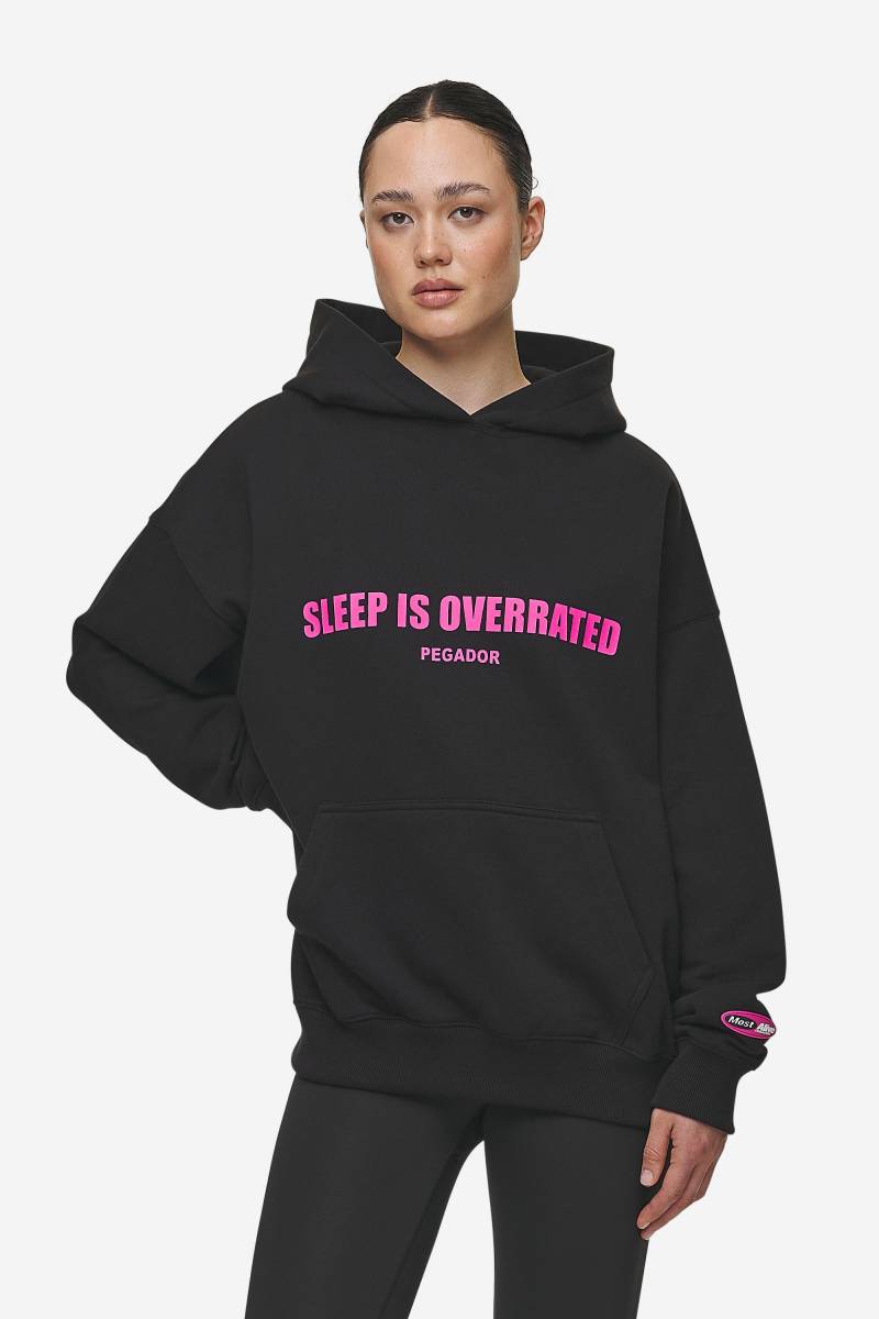 Tori Oversized Hoodie Washed Black von PEGADOR®