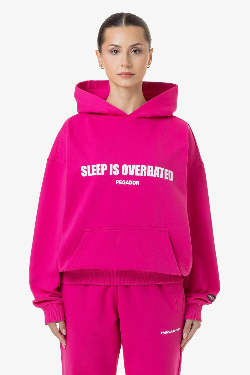 Tori Oversized Hoodie Washed Digital Pink von PEGADOR®
