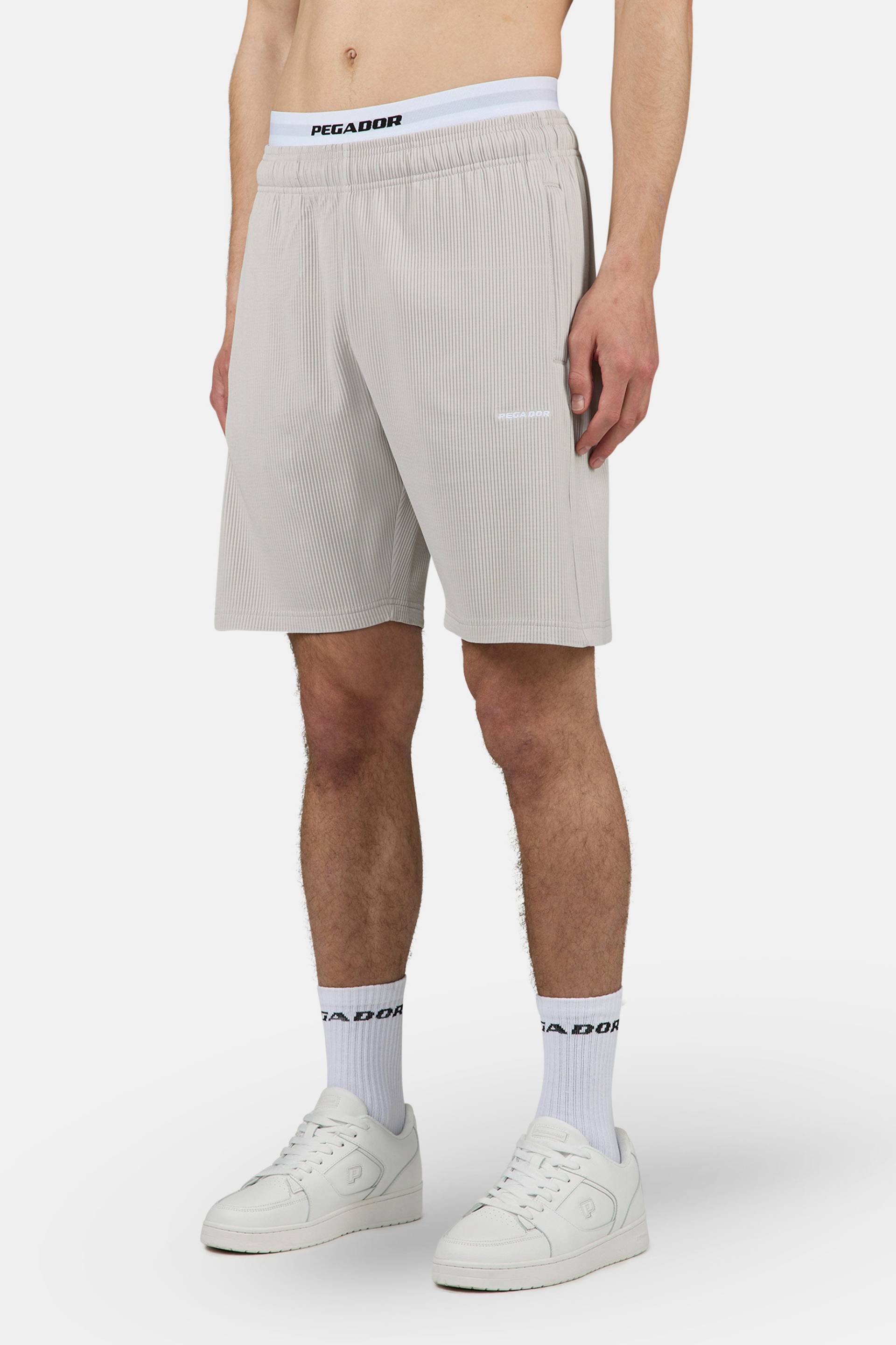 Troy Plissee Shorts Pure Grey von PEGADOR®