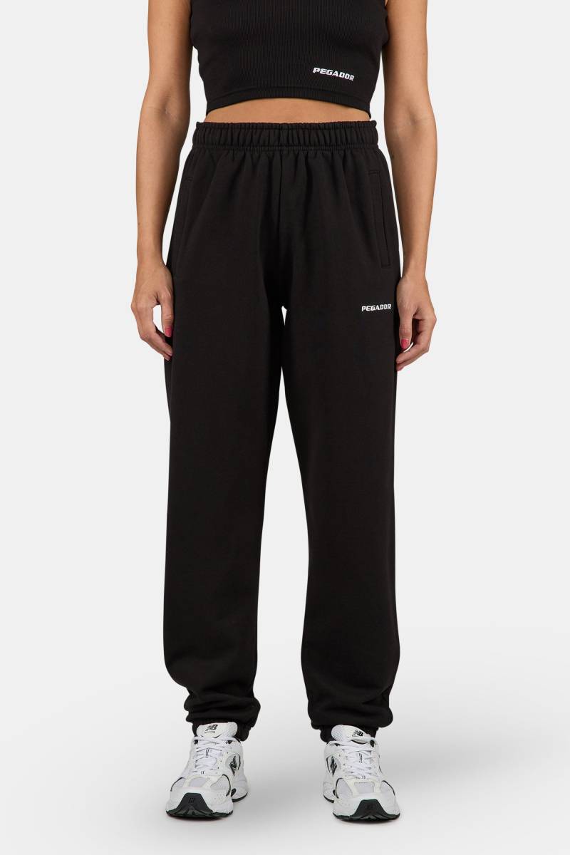 Villa High Waisted Sweat Pants Black White von PEGADOR®