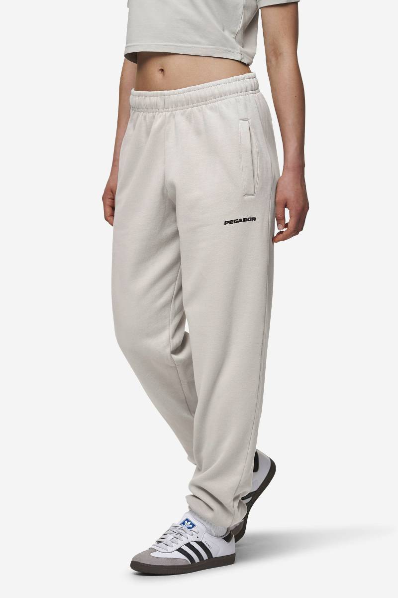 Villa High Waisted Sweat Pants Washed Moon Grey Black Gum von PEGADOR®