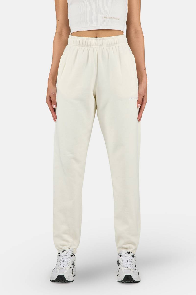 Villa High Waisted Sweat Pants Washed Unbleached White von PEGADOR®