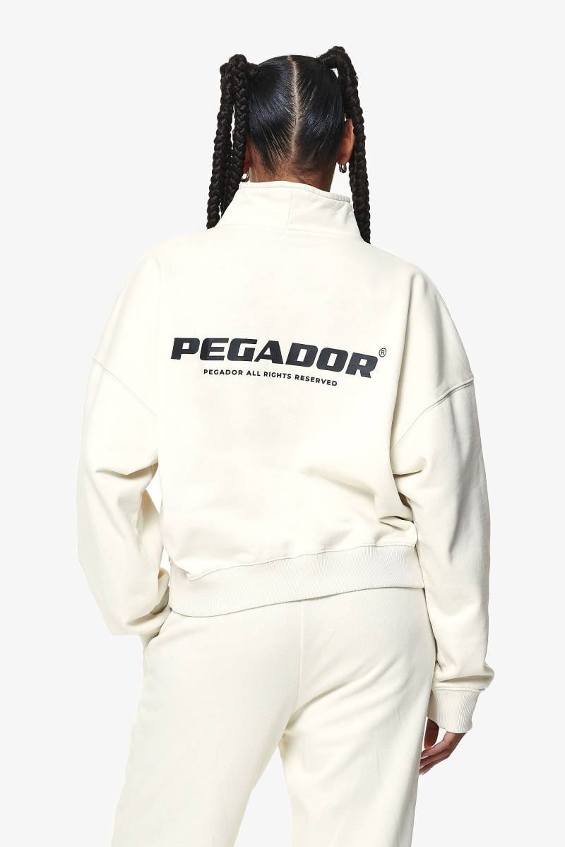 Vuku Logo Oversized Halfzip Washed Salty Cream von PEGADOR®