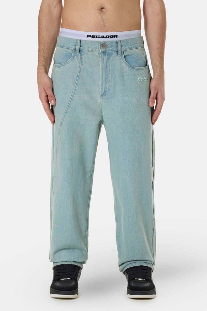 Waco Wide Baggy Jeans Sand Washed Blue von PEGADOR®