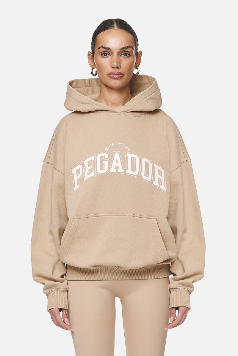 Wayruna Oversized Hoodie Washed Safari Sand von PEGADOR®