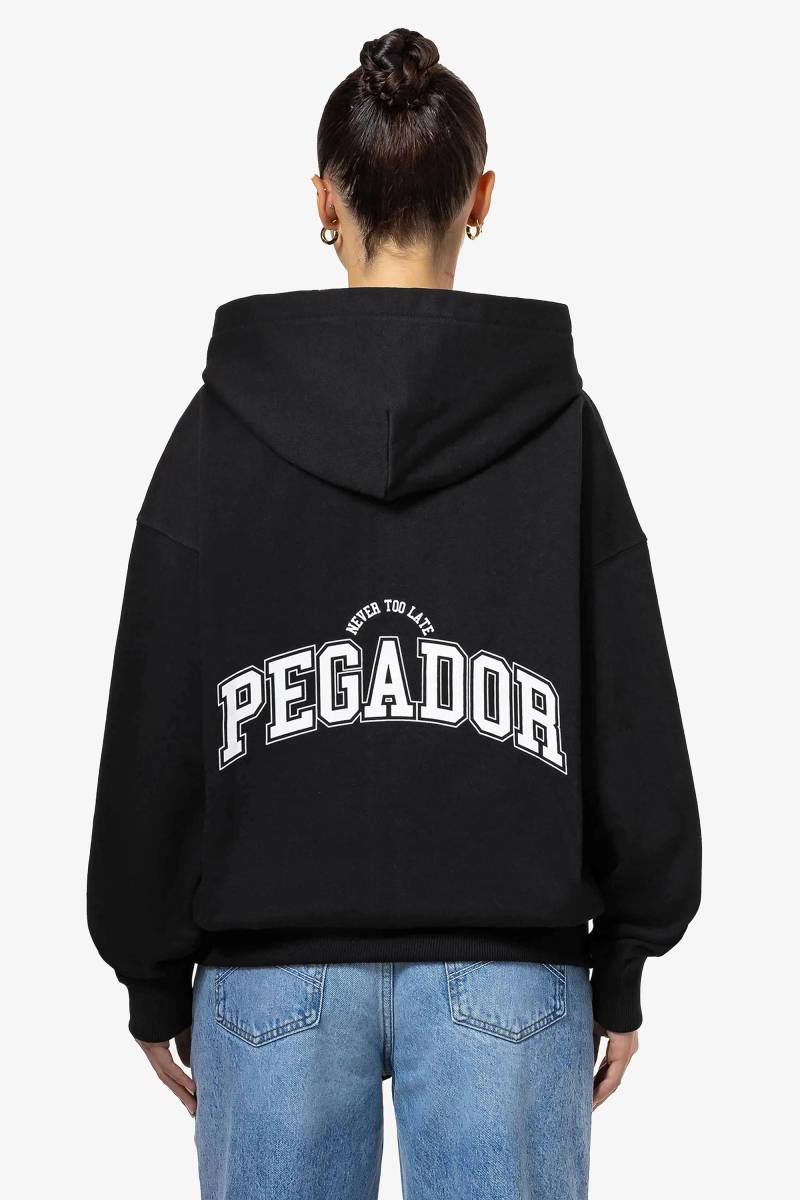 Wayruna Oversized Zip Hoodie Black von PEGADOR®