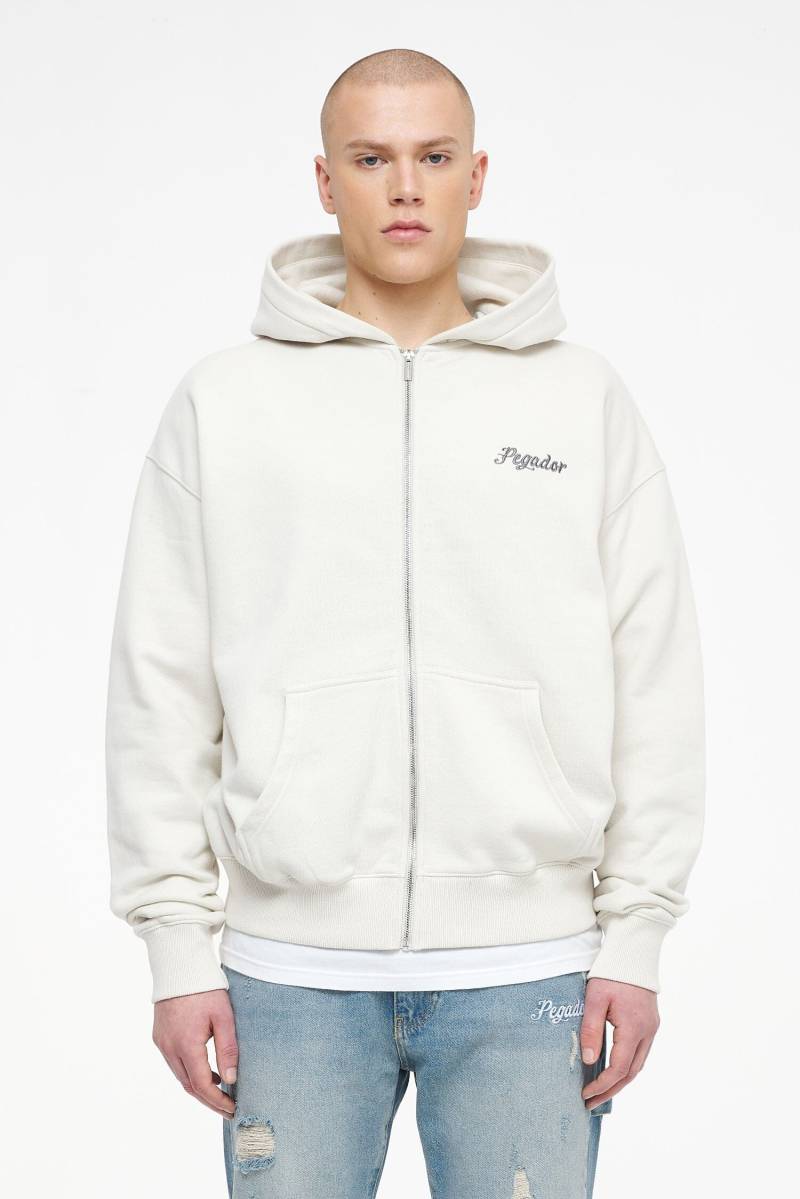 West Oversized Sweat Jacket Vintage Washed Angels Cream von PEGADOR®