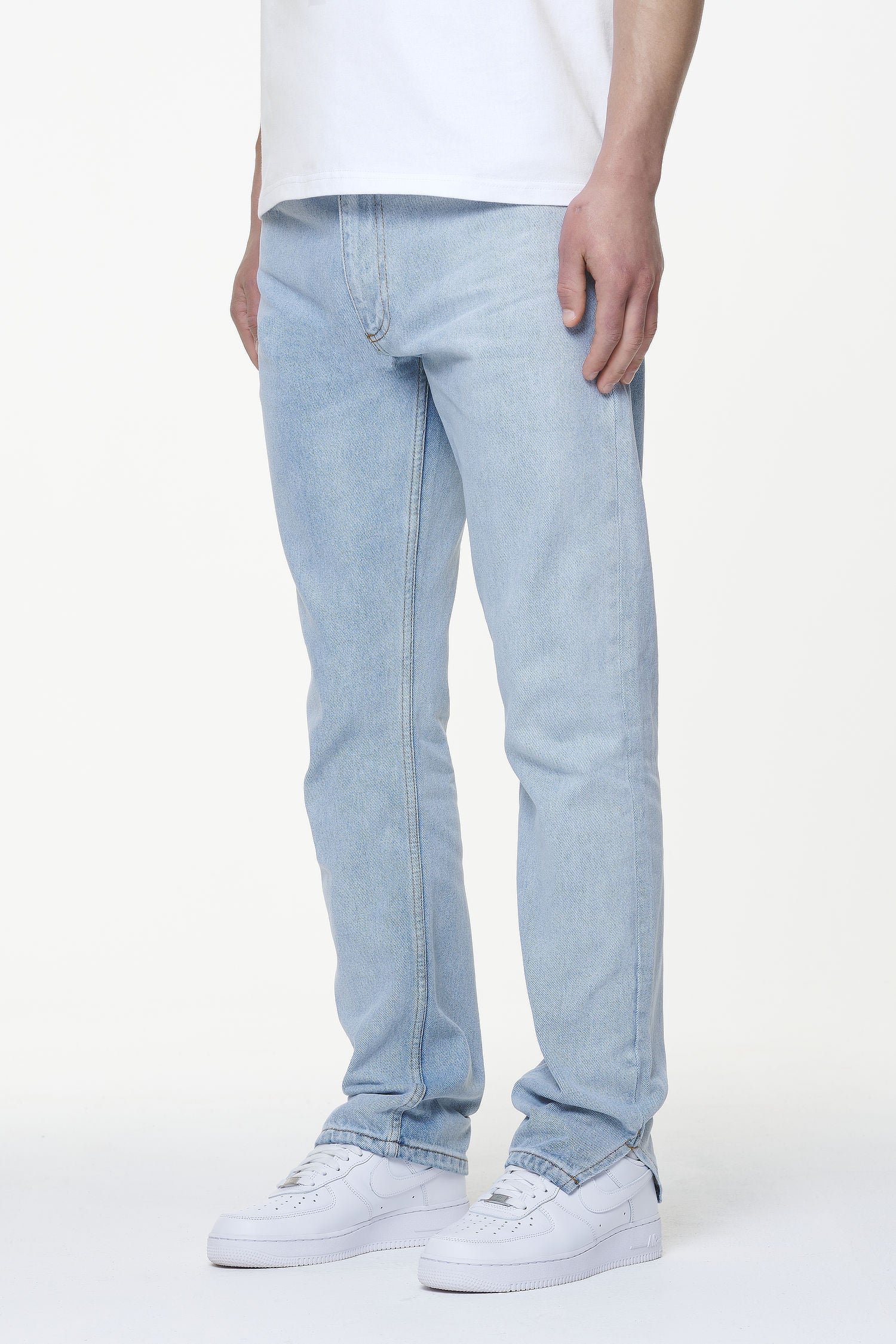 Withy Distressed Ankle Jeans Washed Light Blue von PEGADOR®