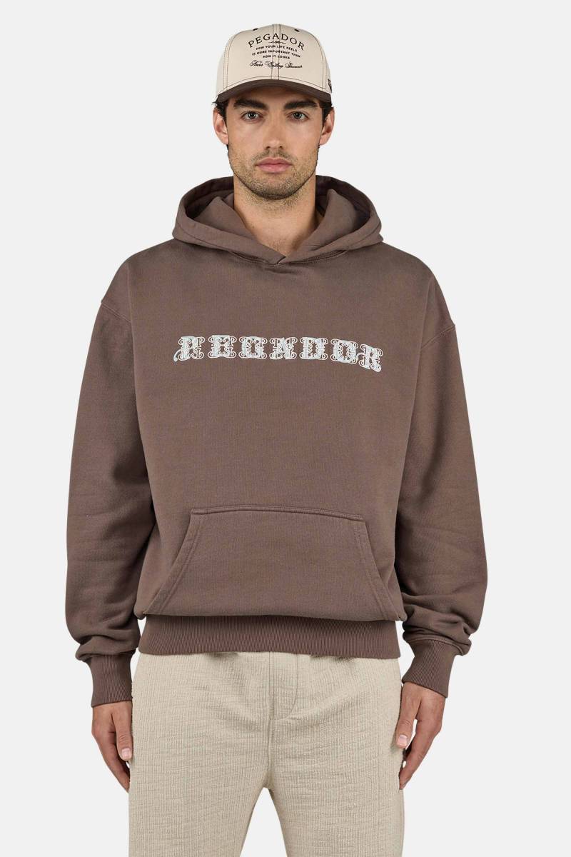 Zenor Oversized Hoodie Washed Cozy Brown von PEGADOR®