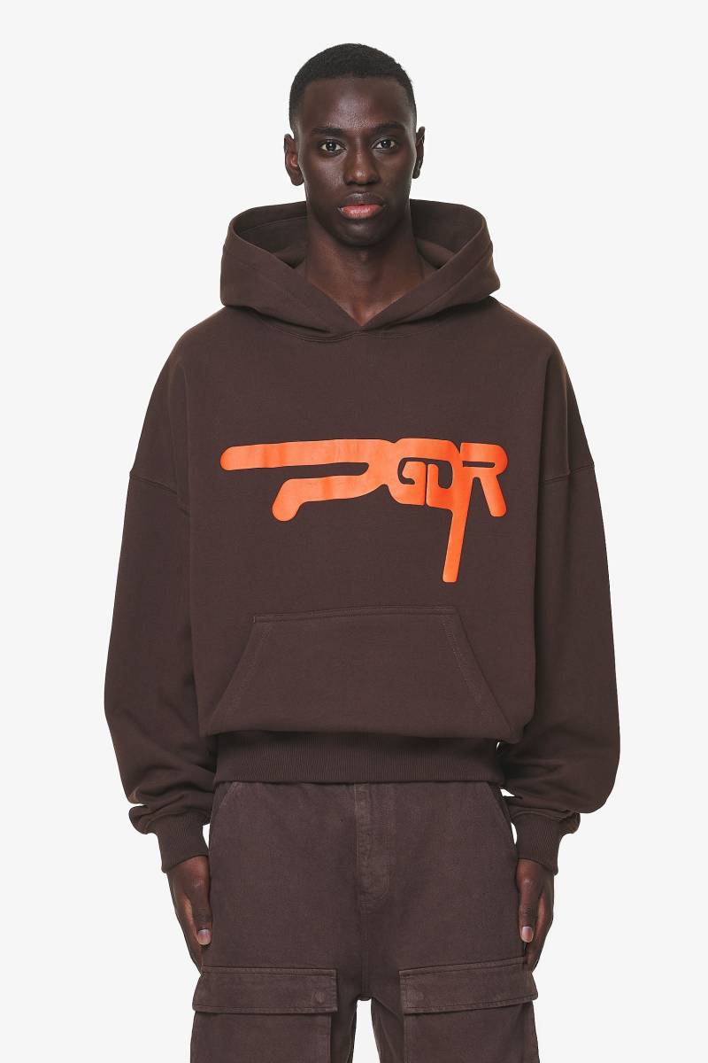Zero Boxy Hoodie Washed Oak Brown von PEGADOR®