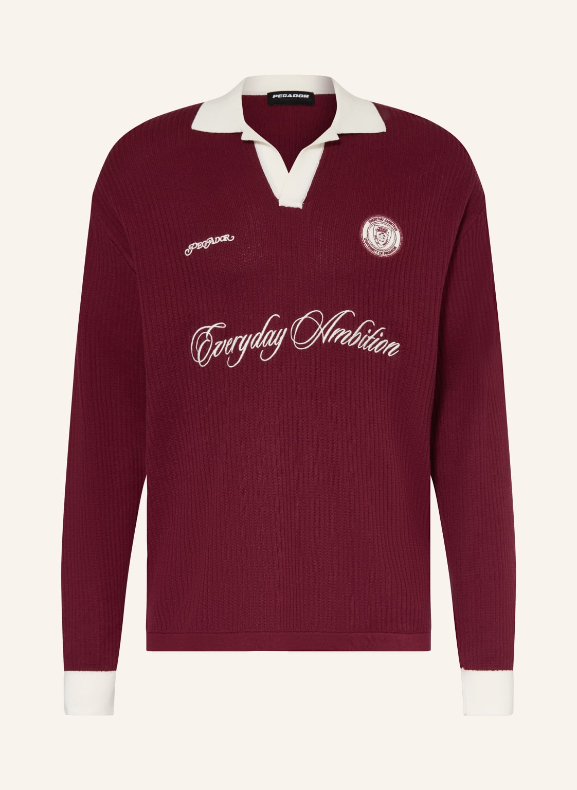 Pegador Strick-Poloshirt Yemo rot von PEGADOR