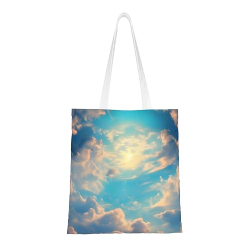 Cloudy Sky Totes. Leichtes Segeltuch, doppelte Griffe, stilvolle Damen-Tragetasche, perfekt zum Einkaufen, für die Arbeit und den Alltag. Cloudy Sky Totes. Leichtes Segeltuch, doppelte Griffe, stilvolle Damen-Tragetasche, perfekt zum Einkaufen, für die Arbeit und den Alltag. von PEGQCVAM
