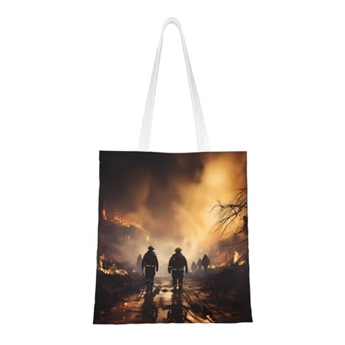 Feuerwehrleute Kampf Feuer Totes. Leichtes Segeltuch, doppelte Griffe, stilvolle Damen-Tragetasche, perfekt zum Einkaufen, für die Arbeit und den Alltag. Feuerwehrleute Kampf Feuer Totes. Leichtes Segeltuch, doppelte Griffe, stilvolle Damen-Tragetasche, perfekt zum Einkaufen, für die Arbeit und den Alltag. von PEGQCVAM