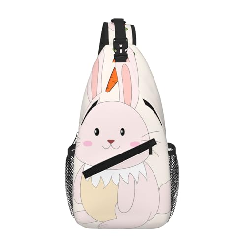 PEGQCVAM Smiling Rabbit Cross Chest Bag Diagonal Large Capacity, Adjustable Shoulder Straps, Cup Holders And Umbrella Holders On Both Sides. PEGQCVAM Smiling Rabbit Cross Chest Bag Diagonal Large Capacity, Adjustable Shoulder Straps, Cup Holders And Umbrella Holders On Both Sides. von PEGQCVAM