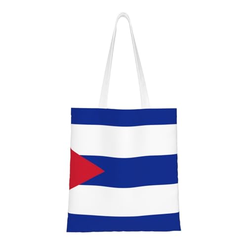 Tragetasche mit kubanischer Flagge. Leichtes Segeltuch, doppelte Griffe, stilvolle Damen-Tragetasche, perfekt zum Einkaufen, für die Arbeit und den Alltag. Tragetasche mit kubanischer Flagge. Leichtes Segeltuch, doppelte Griffe, stilvolle Damen-Tragetasche, perfekt zum Einkaufen, für die Arbeit und den Alltag. von PEGQCVAM