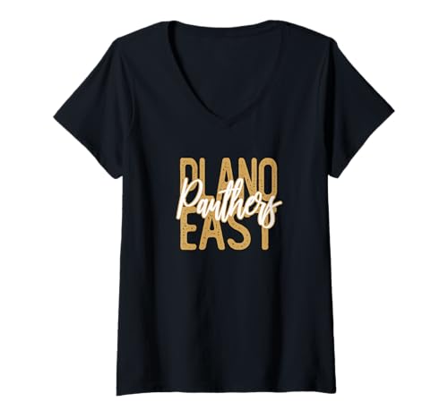 Damen Plano East High School Panthers T-Shirt mit V-Ausschnitt Damen Plano East High School Panthers T-Shirt mit V-Ausschnitt von PEHS Panthers Spirit Wear