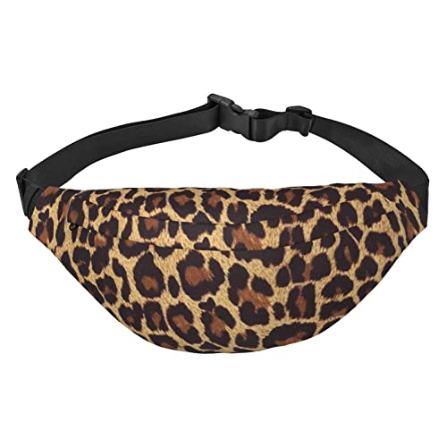 Coole Geparden-Leoparden-Bauchtasche für Damen und Herren, wasserdichte Gürteltasche, modische Umhängetasche, Hüfttaschen, Pack für Reisen, Sport, Wandern, Schwarz, Einheitsgröße, Schwarz, Schwarz , von PEIXEN