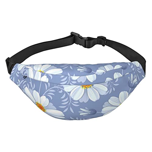 Daisy Blue Fanny Pack für Damen Herren wasserdichte Gürteltasche Mode Crossbody Hüfttaschen Pack für Reisen Sport Wandern, Schwarz, Einheitsgröße, Schwarz , Einheitsgröße von PEIXEN