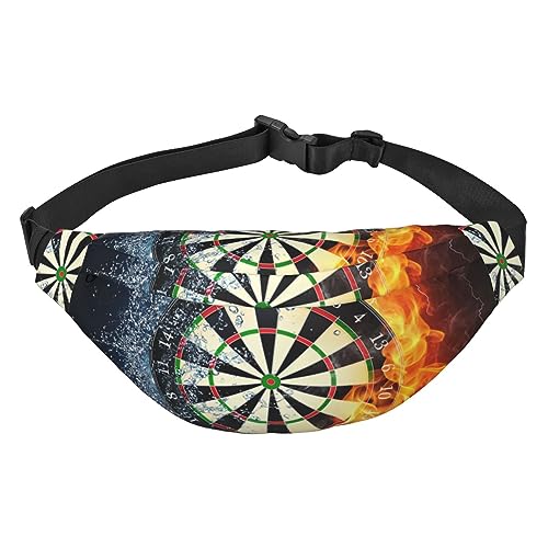 Dartboard Bauchtasche für Damen und Herren, wasserdichte Gürteltasche, modische Umhängetasche, Hüfttaschen, Pack für Reisen, Sport, Wandern, Schwarz, Einheitsgröße, Schwarz , Einheitsgröße von PEIXEN