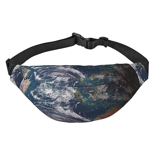 Earth Bauchtasche für Damen und Herren, wasserdichte Gürteltasche, modische Umhängetasche, Hüfttaschen, Pack für Reisen, Sport, Wandern, Schwarz, Einheitsgröße, Schwarz , Einheitsgröße von PEIXEN