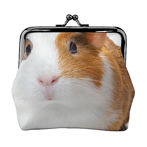 Nette Meerschweinchen Münze Geldbörse Kiss Lock Ändern Geldbörse Leder Ändern Pouch Kleine Frauen Brieftasche Tasche für Geschenke, Schwarz , Einheitsgröße, Münzbeutel von PEIXEN