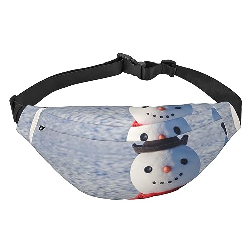 Niedliche Schneemann-Bauchtasche für Damen und Herren, wasserdichte Gürteltasche, modische Umhängetasche, Hüfttaschen, Pack für Reisen, Sport, Wandern, Schwarz, Einheitsgröße, Schwarz , Einheitsgröße von PEIXEN