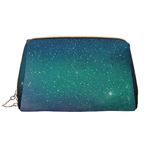 PEIXEN Celestial Night Sky Make-up Tasche PU Leder Reise Kosmetiktasche Tragbare Reißverschluss Kulturbeutel Aufbewahrungstasche Für Frauen, Weiß, Einheitsgröße, weiß, Einheitsgröße von PEIXEN