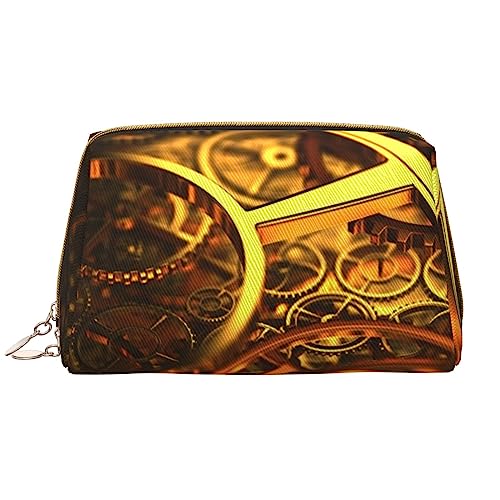 PEIXEN Cool Gears Make-up-Tasche PU-Leder Reise Kosmetiktasche Tragbare Reißverschluss Kulturbeutel Aufbewahrungstasche Für Frauen, Weiß, Einheitsgröße, weiß, Einheitsgröße von PEIXEN