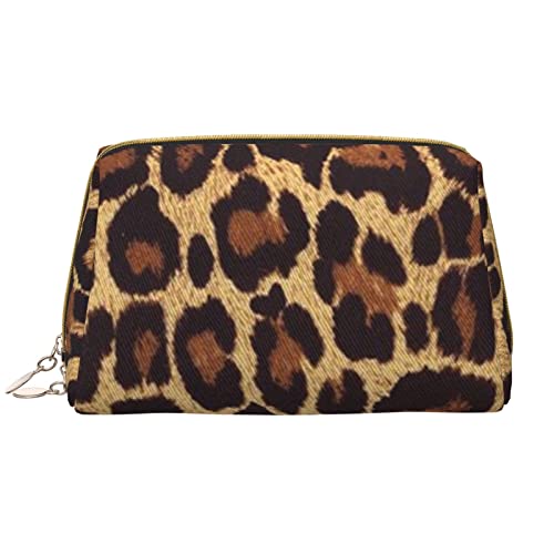 PEIXEN Coole Geparden-Leoparden-Make-up-Tasche PU-Leder Reise-Kosmetiktasche Tragbare Reißverschluss Kulturbeutel Aufbewahrungstasche Für Frauen, Weiß, Einheitsgröße, Weiß, Einheitsgröße, weiß, von PEIXEN